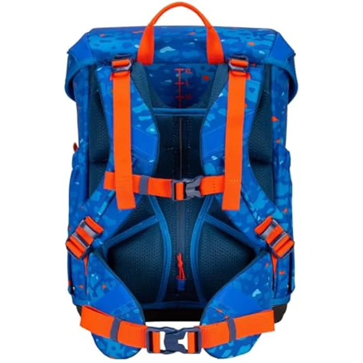 Scout Neo Exklusiv Superflash, Schulranzen Set für Kinder, ergonomisch, Blue Dino mit reflektierenden Flächen – Bild 4