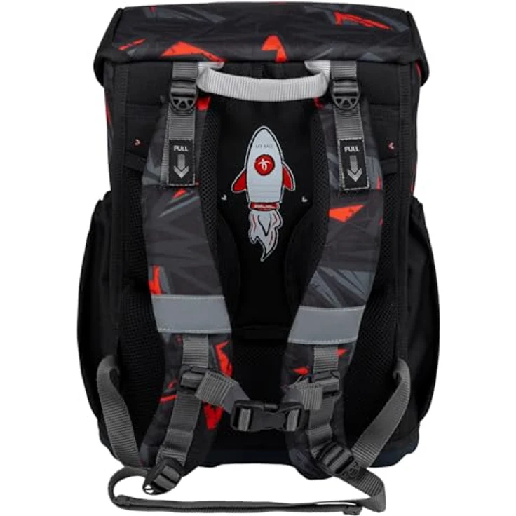 Belmil Schulranzen Kinderrucksack Maxi, ergonomisches Set 5 tlg. mit Brustgurt, wasserabweisend, 22 L, reflektierende Elemente, Größe 40x29x19 cm – Bild 6