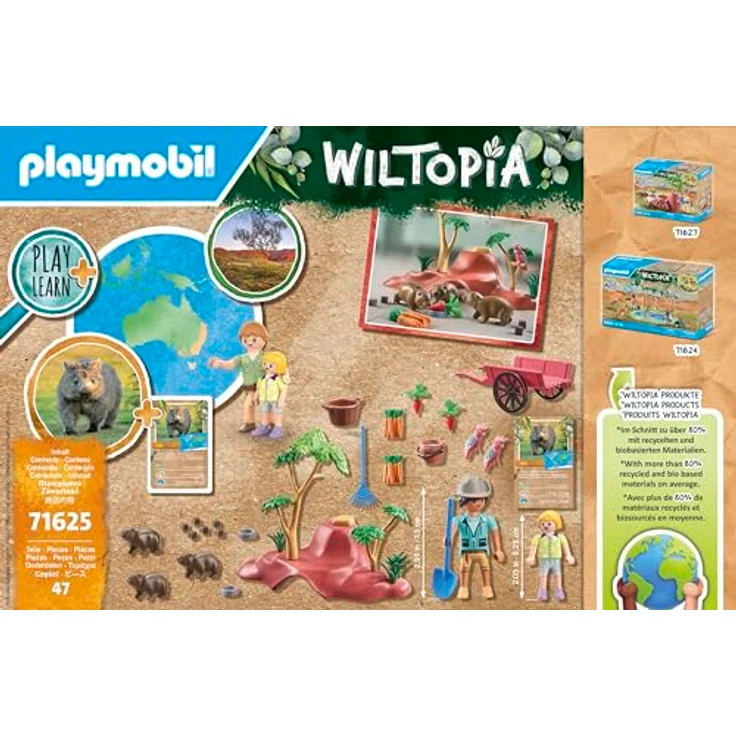 Playmobil® Wombat Unterschlupf (71625), Wiltopia Konstruktions-Spielset, (47 St), Made in Germany – Bild 5