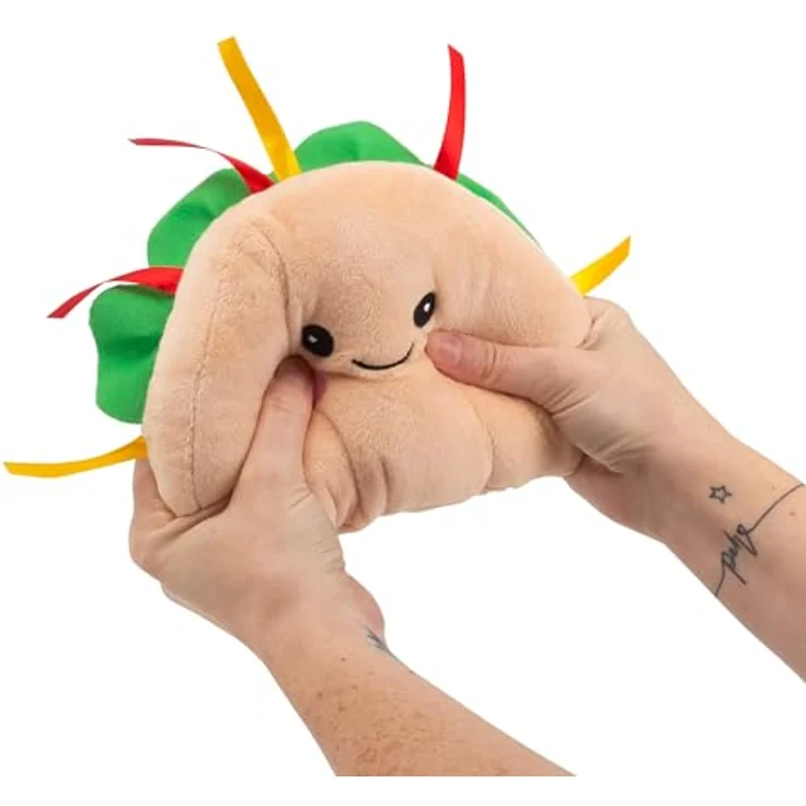 Tobar Kawaii Burger Animigos Funky Friends Kuscheltier, flauschiger Begleiter mit witzigen Details und dekorativer Funktion – Bild 6