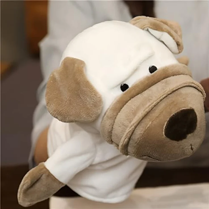 LOMTRATS Tierhandpuppen-Set für Kinder, 25 cm große Puppen von Wolf, Tiger, Löwe und Affe mit beweglichen Münder, ideal für Geschichtenerzählen und Vorschularbeit – Bild 1