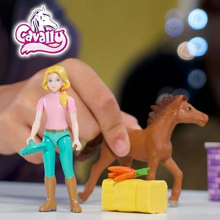 CRAZE CAVALLY Adventskalender Kinder - Pferde Spielzeug Adventskalender Mädchen, Pferdefigur mit Reiter und magischer Farbentfaltung, viel Zubehör – Bild 4