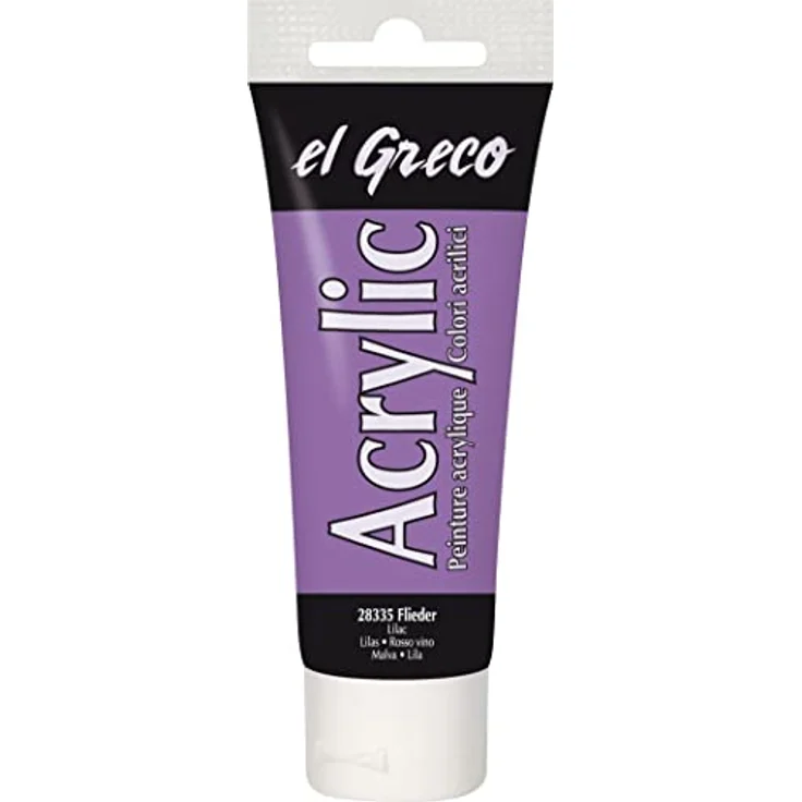 KREUL El Greco Acrylic, 75 ml Tube in flieder, hochpigmentierte Acrylfarbe in Studienqualität, buttrig vermalbar für pastose Malerei – Bild 1