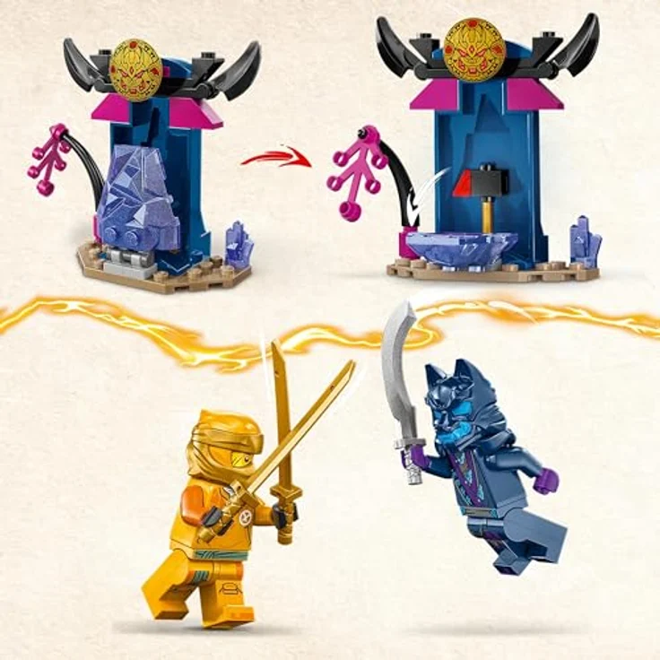 LEGO NINJAGO Arins Battle Mech, Ninja-Spielzeug für Kinder ab 4 Jahre mit Figuren inkl. Arin mit Mini-Katana, Actionfiguren & Mechs, kleines Geschenk für Jungs und Mädchen 71804 – Bild 4