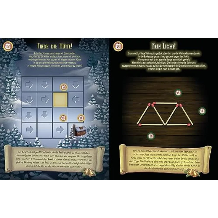 Ars Edition Escape-Stickerbuch Adventskalender - Das Versteck in den Bergen, 24 spannende Rätsel und Aufgaben, für Kinder ab 8 Jahren – Bild 6