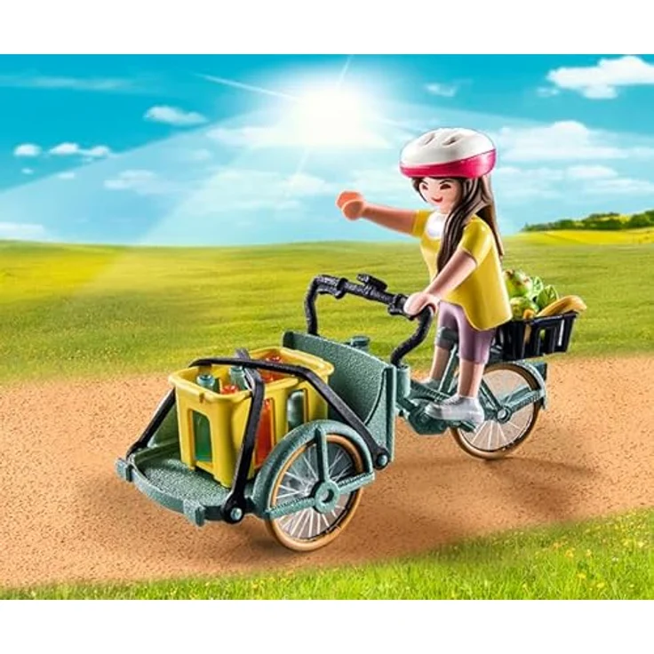 Playmobil® Konstruktions-Spielset Lastenfahrrad (71306), Country, (28 St), teilweise aus recyceltem Material, Made in Europe – Bild 7