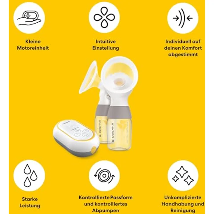 Medela Freestyle Mini Classic, Doppelmilchpumpe mit wiederaufladbarem Akku, kompakt und leicht, komfortable Brusthauben, bis zu 2 Stunden Betriebsdauer – Bild 3