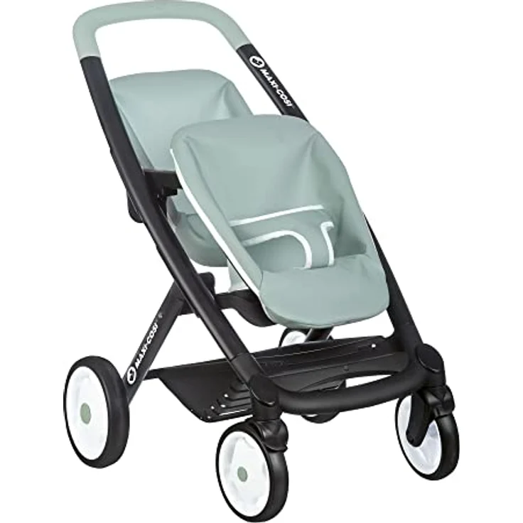 Smoby - Maxi Cosi Zwillings-Sportpuppenwagen - für Puppen bis 42 cm – Puppenwagen für zwei Puppen im Quinny-Design, für Kinder ab 3 Jahren – Bild 2