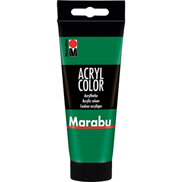 Marabu Acryl Color Saftgrün, 100 ml cremige Acrylfarbe auf Wasserbasis, schnell trocknend, lichtecht, wasserfest – Bild 1