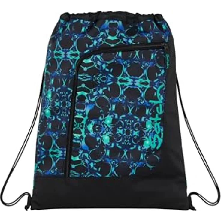 Satch Turnbeutel Gymbag, faltbarer Sportbeutel, Caleido Blue