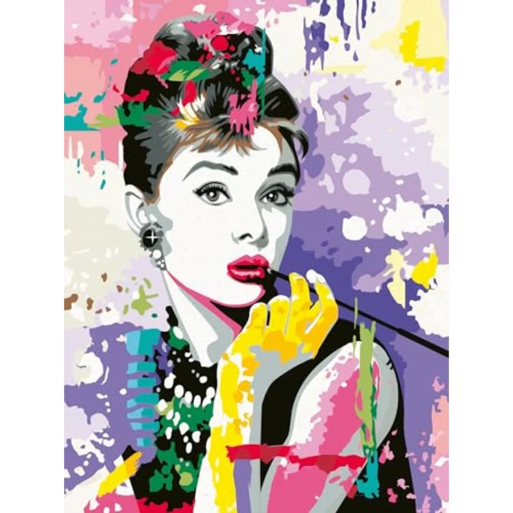 Ravensburger Malen nach Zahlen CreArt, Audrey Hepburn, für Erwachsene, Acrylfarben, Made in Europe – Bild 2