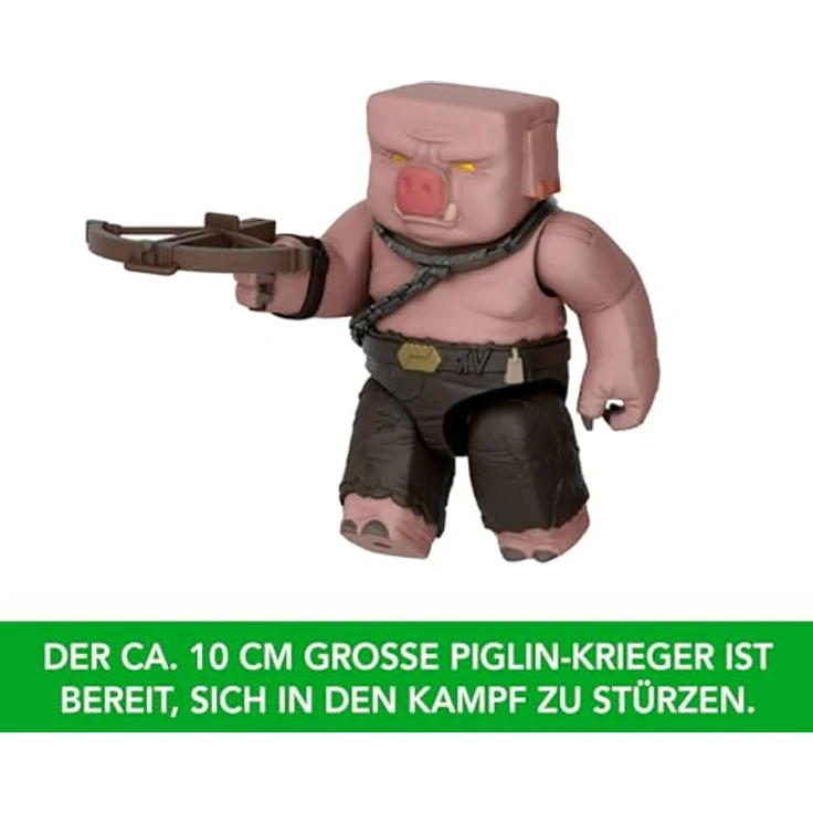 Mattel Minecraft Actionfigur-Set JFB69, Ghast mit Feuerattacke, Lichter, Geräusche, Projektil, Piglin-Krieger vom Film inspiriert – Bild 5