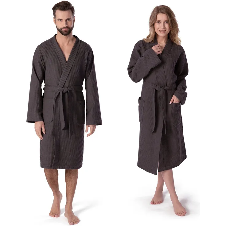 Möve Kimono Homewear, Kurzform, Piqué, Kimono-Kragen, Gürtel, maritime Farben