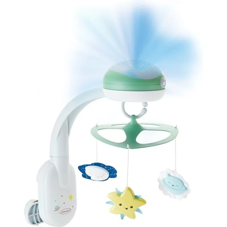 Infantino 3-in-1 Projektor-Musik-Mobile, Krippenmobile mit Smart Sounds Sensor, beruhigender Musik und Sternenhimmel-Projektor, für Babys von 0–18 Monaten – Bild 3