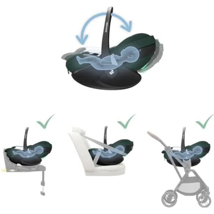 Maxi-Cosi Pebble 360 Pro2, Babyschale ECE R129/i-Size mit 360° Drehung und G-CELL Seitenaufprallschutz – Bild 9