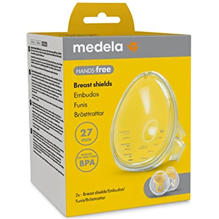 Medela Hands-free Brusthauben, 2 x Brusthauben, BPA-frei, Zubehör für Hands-free Milchpumpe, Auffangschalen, 3 Größen erhältlich – Bild 1