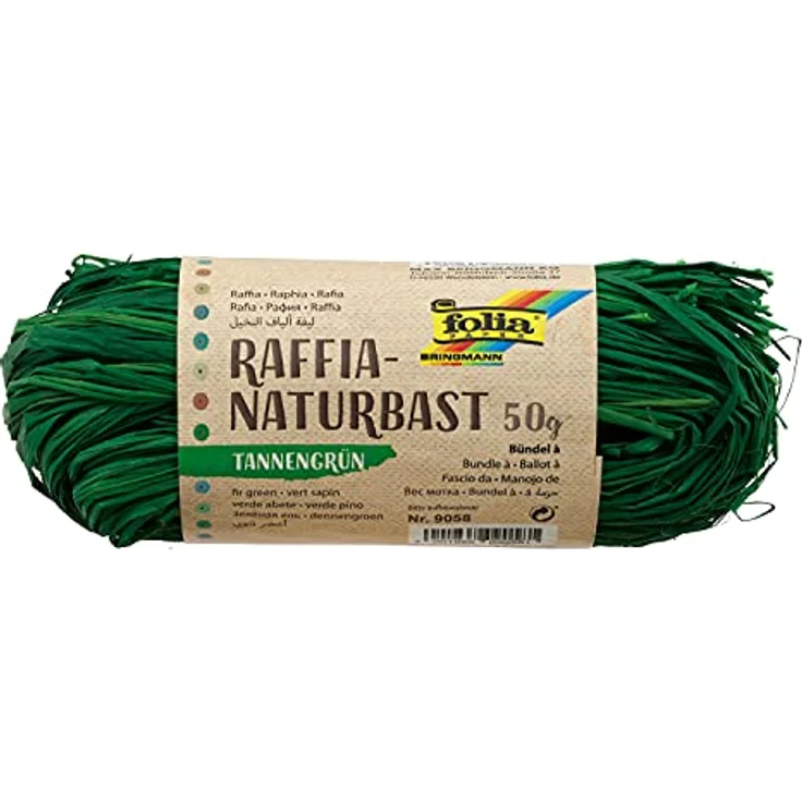 Bast Raffia matt tannengrün – Bild 2