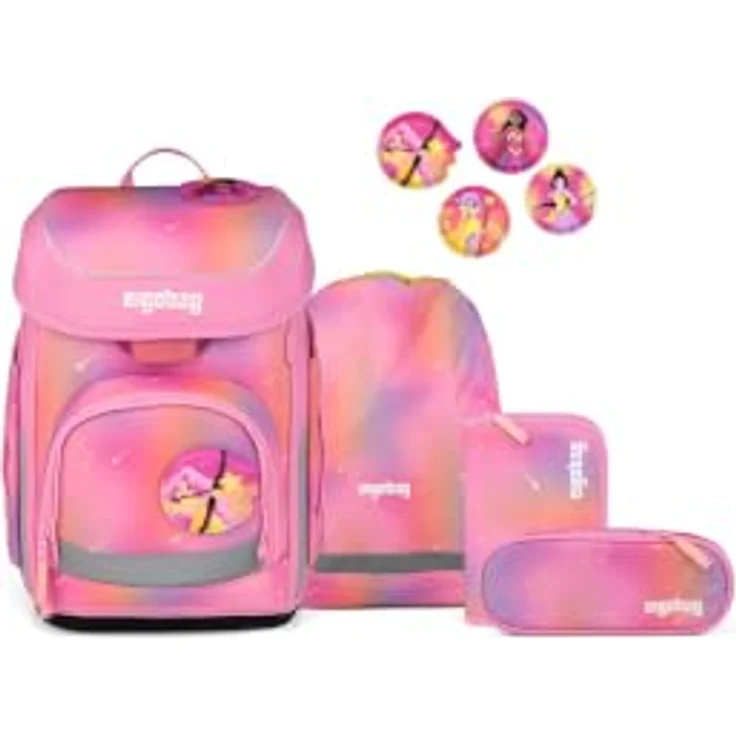 ergobag Cubo UnbesiegBär, Schulranzen für Kinder ab 6 Jahren, farbenfrohes Design und ergonomische Passform – Bild 1