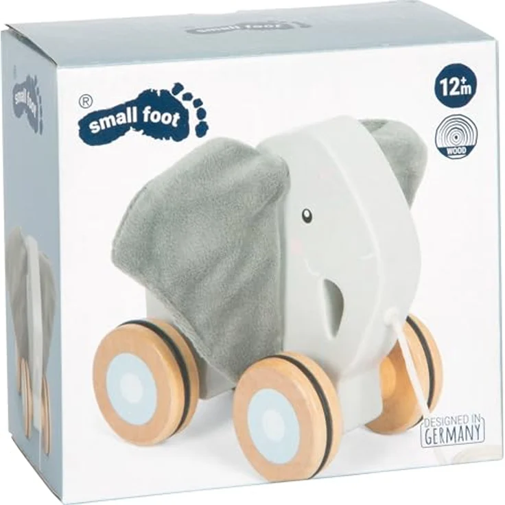 Small Foot - Holz-Elefant mit knisternden Ohren, Schiebe- & Ziehspielzeug für Babys – Bild 10