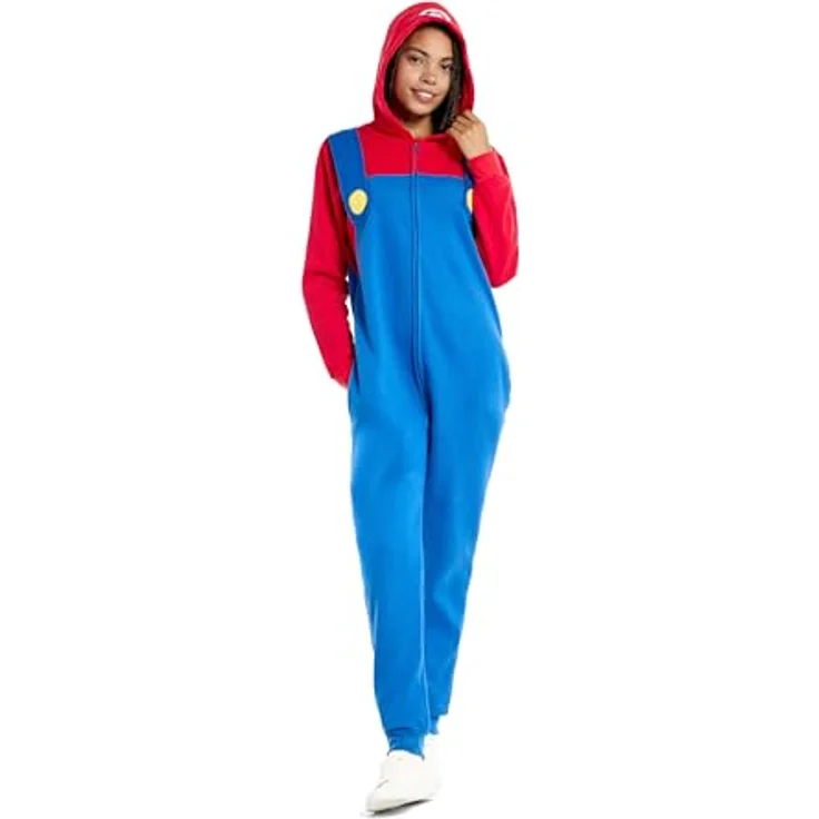 OppoSuits Mario, Offiziell lizenzierter Onesie für Erwachsene mit lebendigen Farben und nostalgischem Design – Bild 5