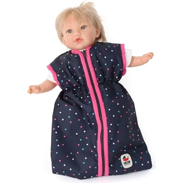 CHIC2000 Puppen Schlafsack Konfetti, komfortabel mit seitlichem Reißverschluss, für Puppen bis 55 cm – Bild 2