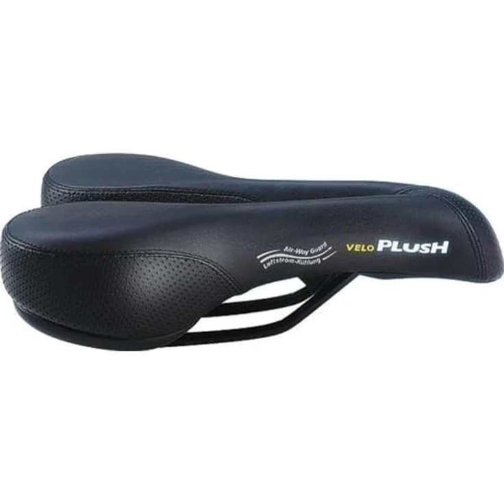 Velo Basic Deep Channel Touringsattel, Fahrradsattel, Damensattel, Sattel für Frauen, O-Zone Full Cut, ARC-TECH stoßabsorbierende Gestellfederung, stabile 2-Komponentenschale, 262x155mm, schwarz – Bild 4