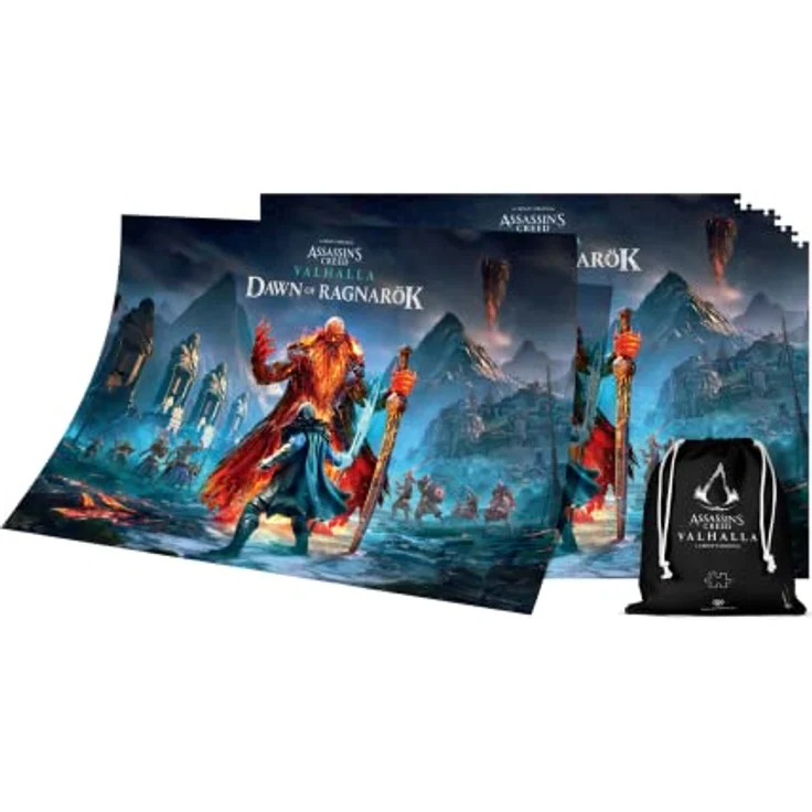 Assassin's Creed Valhalla: Dawn of Ragnarok - Puzzlespiel mit 1000 Teilen und den Maßen 68 cm x 48 cm | inklusive Poster und Tasche | Spiel-Artwork für Erwachsene und Teenager – Bild 2