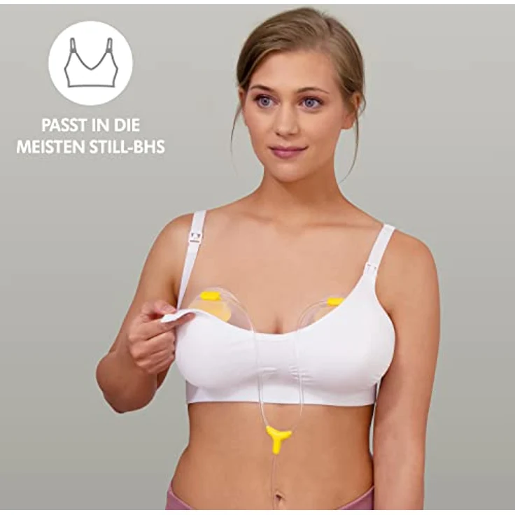 Medela Freestyle Hands-Free Milchpumpe |, tragbare und diskrete elektrische Doppelmilchpumpe mit App-Konnektivität, Yellow – Bild 5