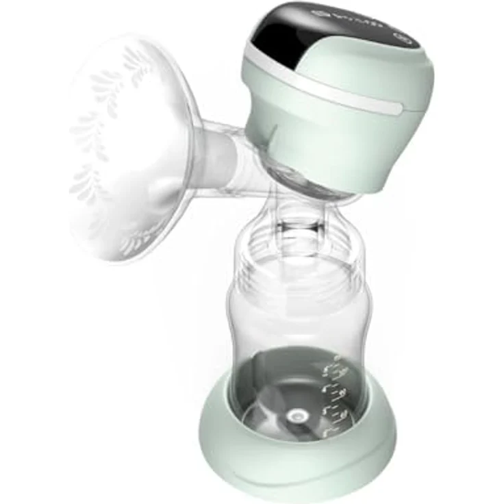 Kikkaboo elektrische Milchpumpe Leia Plus, mit Speicherfunktion, 9-stufiger Saugkraft, LED-Touchscreen, Farbe: hellgrün – Bild 3
