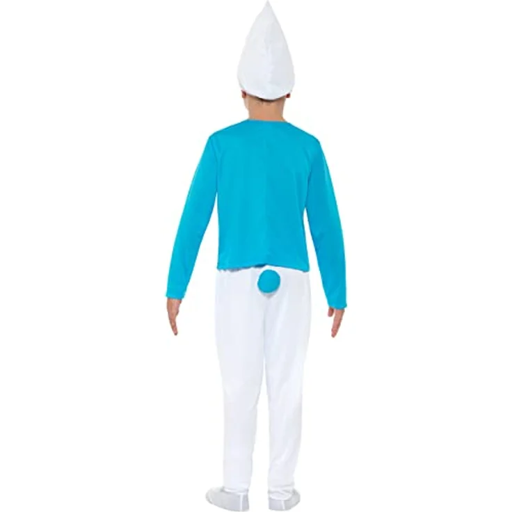 Funidelia Schlumpf Kostüm für Jungen und Mädchen The Smurfs, Zeichentrickfilm, Zwerg - Kostüm für Kinder & Verkleidung für Partys, Karneval & Halloween - Blau, Größe 3-4 Jahre – Bild 3