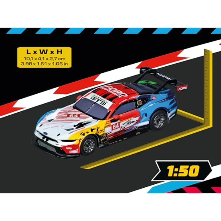 Carrera Ford Mustang GT3 Champion Spirit, No.64, hochwertiges Rennbahn Zubehör für PS4 und PS5 – Bild 3