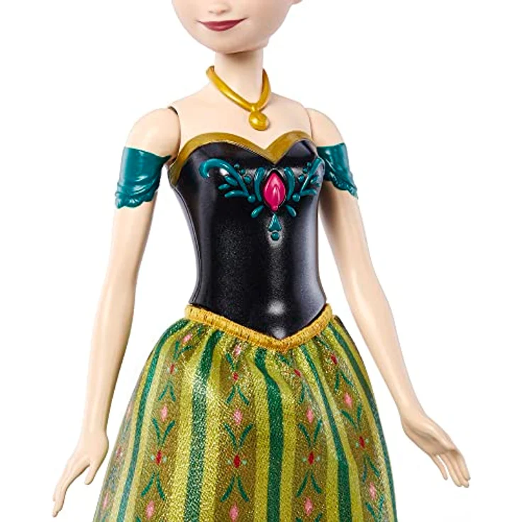 Disney Frozen - Anna Heute, zum ersten Mal, Puppe mit exklusivem Look, singt Heute, zum ersten Mal aus dem Film, Spielzeug für Kinder 3+ Jahre, HMG42 – Bild 5