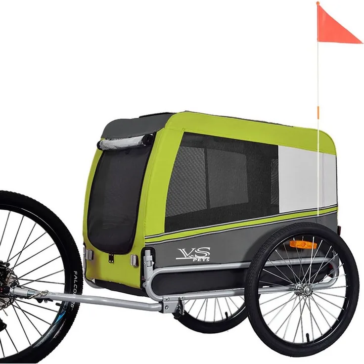 TIGGO Fahrradhundeanhänger TIGGO VS Pets LARGE, Hundeanhänger für mittelgroße und große Hunde, ROT