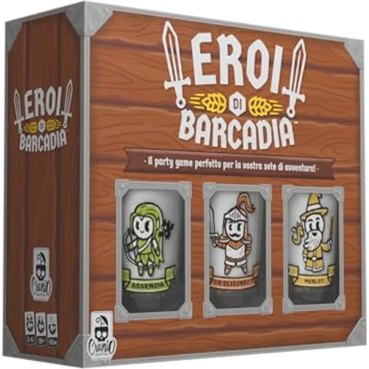 Cranio Creations Helden Di Barcadia, aufregendes Partyspiel für Abenteuerlustige mit Fantasy-Elementen