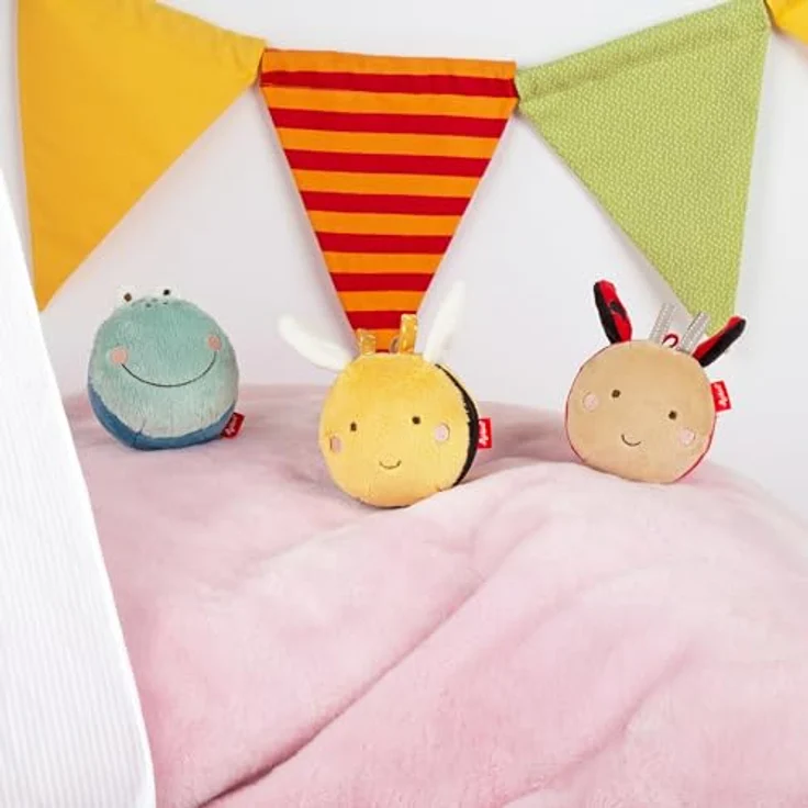 Sigikid Aktiv-Ball Marienkäfer Babybälle, Multifunktionsball für Babys in kindlichen Farben, 9 cm – Bild 3