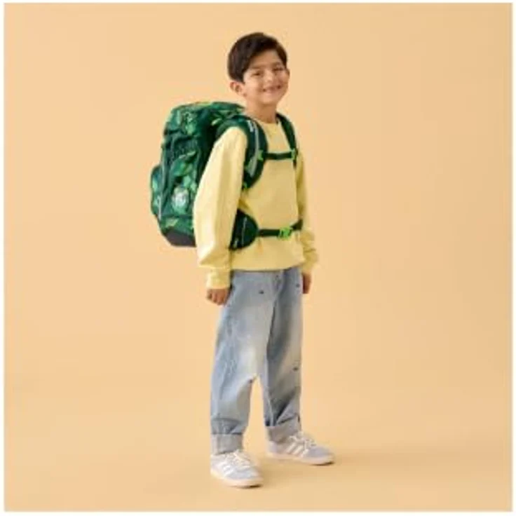 ergobag pack Schulranzen-Set DinosauriBär, flexibles Hauptfach, 22 Liter Volumen, wasserabweisend, mitwachsen mit Your-Size-System – Bild 6