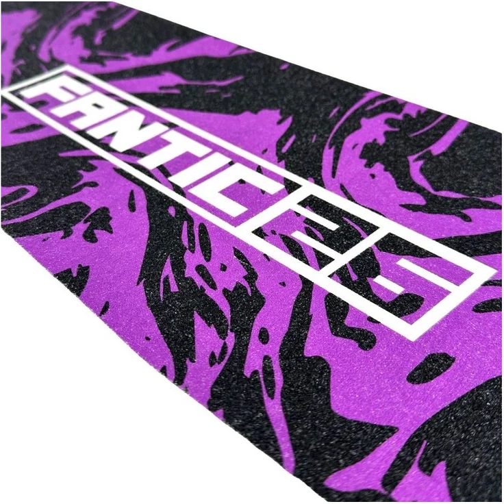 Fantic26 Stuntscooter Fantic26 Stunt-Scooter Griptape 58,5cm x 15,5cm Swirl Schwarz/Lila, reißfestes PVC Material, einfache Montage – Bild 1
