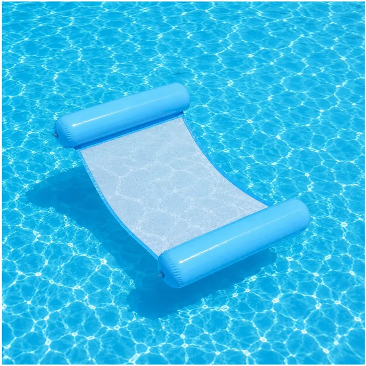 R2 Invest Aufblasbare Wasserhängematte, 120x70 cm, Netzgewebe für Pool und Strand, leicht und vielseitig
