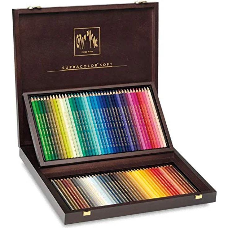 Caran d´Ache 3888.480 Artist Holzkoffer 80 Farben Supracolor Soft – Bild 1