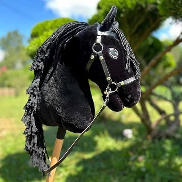 Hobby Horse Land Black Star A3, Steckenpferd mit Trense und Set Blau, langlebige Stoffe, für Kinder ab 5 Jahren – Bild 5