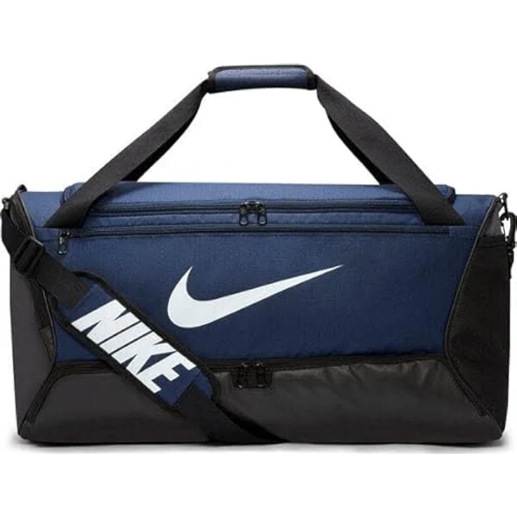 Nike Sporttasche NK BRSLA M DUFF - 9.5 (60L) MIDNIGHT NAVY/BLACK/WHITE, strapazierfähige Kindersporttasche mit separatem Schuhfach – Bild 5