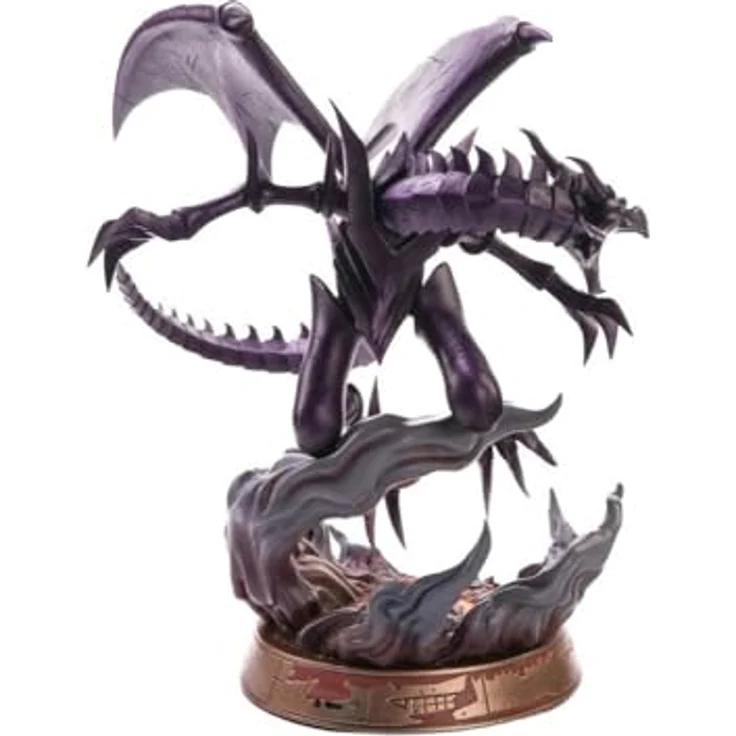 First 4 Figures Yu-Gi-Oh! PVC Statue Red-Eyes B. Dragon, 33 cm, lila Farbvariante mit hochdetaillierter Lava-Basis – Bild 3