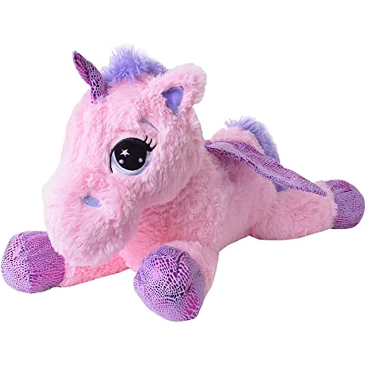 TE-Trend Einhorn Plüschtier 60cm Rosa, Kuscheliges Stofftier für Kinder mit magischem Design – Bild 1