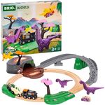 BRIO® Dinosaurier Abenteuer-Set, Spielzeugeisenbahn-Erweiterung BRIO® WORLD, 21-teilig, FSC® - inklusive Lavahöhle und Spielzeug-Dinosauriern