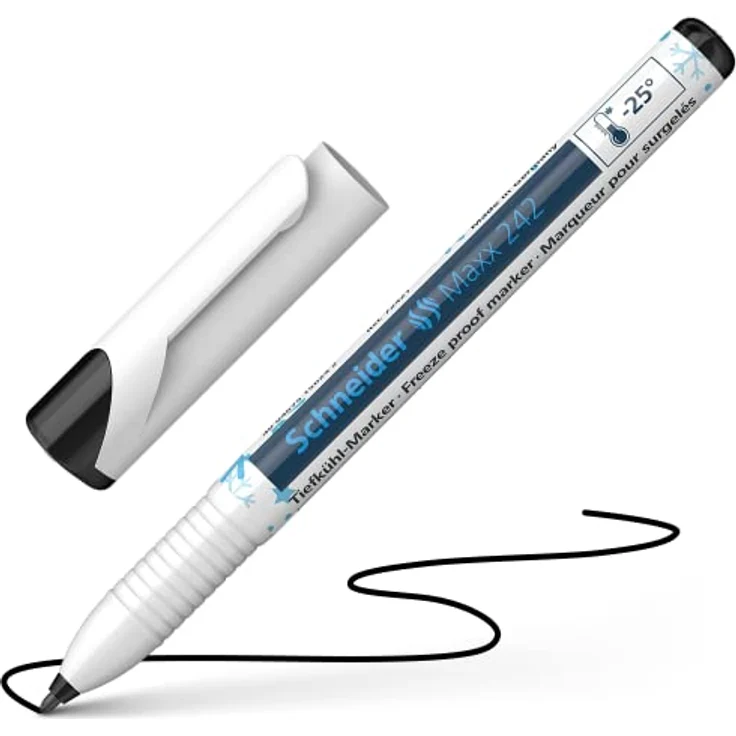 Schneider Maxx 242 Tiefkühlmarker, schwarz, 1 mm Strichbreite, frostbeständig bis -25 Grad - Preisvergleich – Bild 2