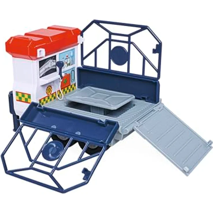 Simba Feuerwehrmann Sam Tierrettung mit Anhänger, 34 cm Spielzeugauto mit Licht und zahlreichen Zubehörteilen – Bild 7