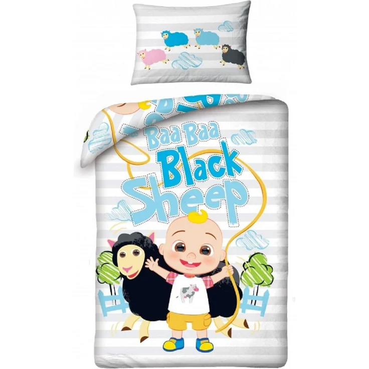 Cocomelon Bettwäsche Set aus Baumwolle Bettdeckenbezug 100 × 135 cm mit 40 × 60 cm Kissenbezug – Bild 1