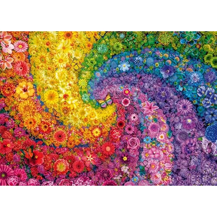 Schmidt Spiele 59744 Kunterbunter Blütenwirbel, 2000 Teile Puzzle, Mehrfarbig – Bild 4