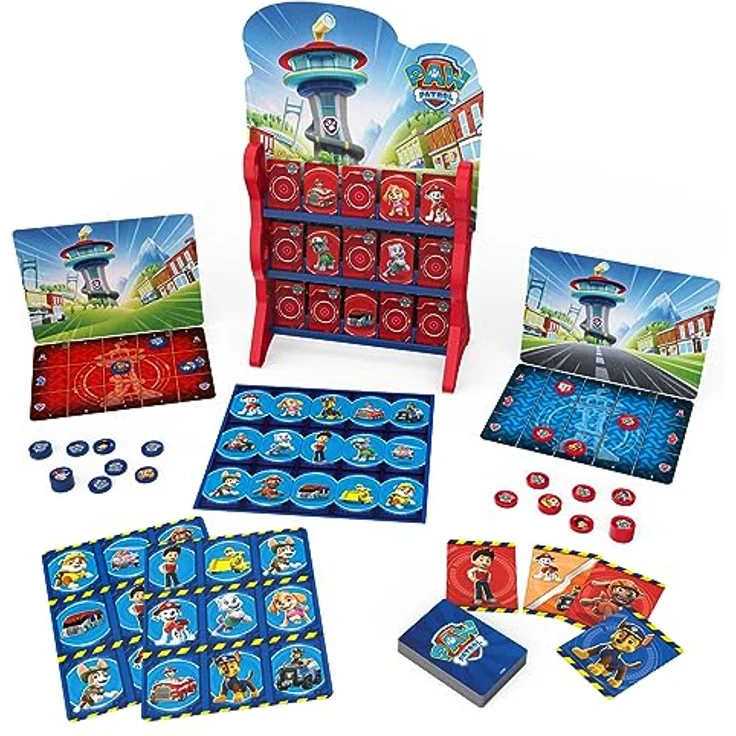 Spin Master Games PAW PATROL HQ Spielesammlung, 8 Spiele für Kinder ab 4 Jahren, inklusive Checkers, Tic Tac Toe, Memory Match und Bingo – Bild 1