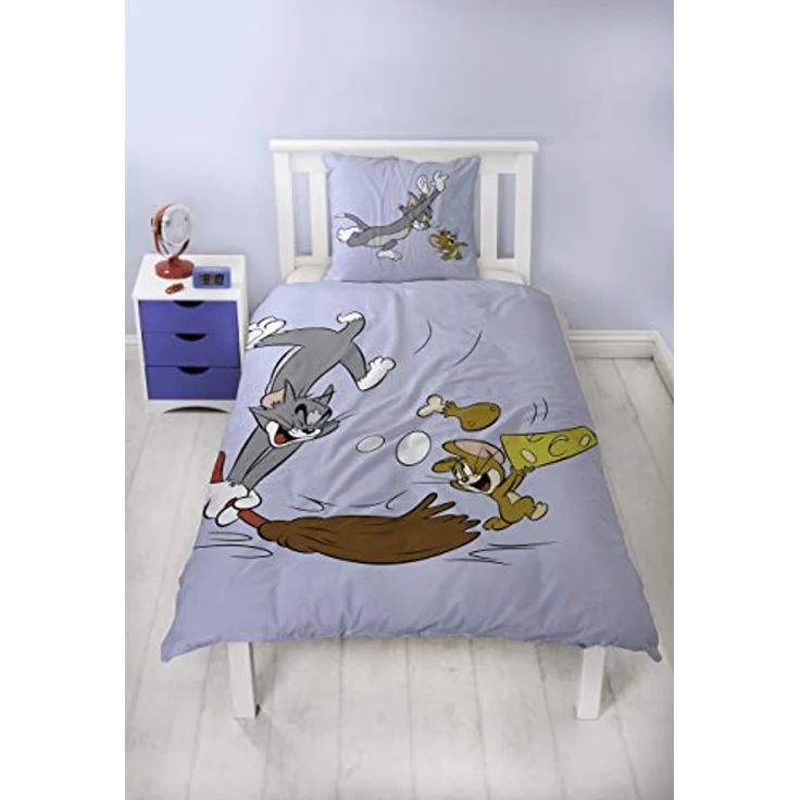 Tom und Jerry CHASE Bettwäsche Set 80 x 80 cm 135 x 200cm 100% Baumwolle – Bild 2